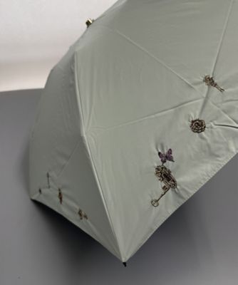 晴雨兼用折りたたみ傘 ボーラー＆鍵穴ラメ刺繍刺繍 1BH 27762